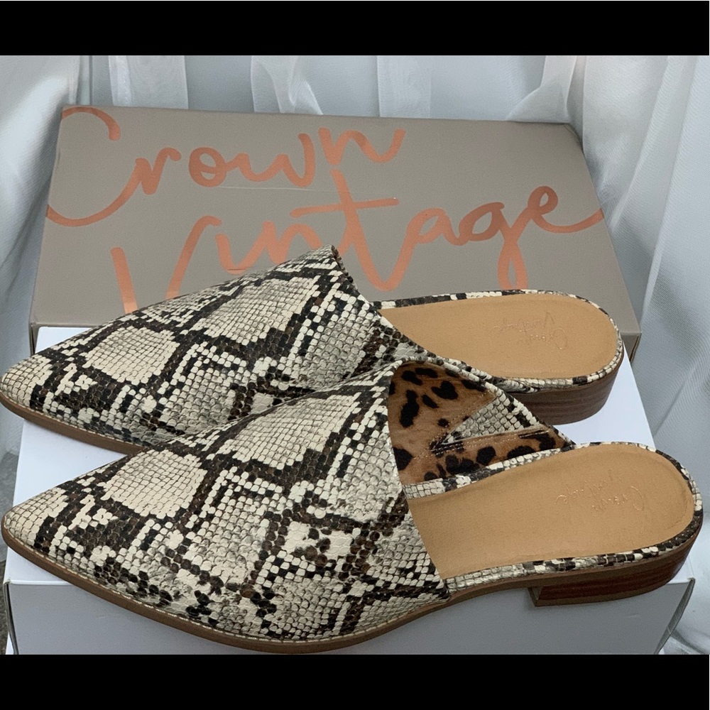 Snake Print Flats/Mules